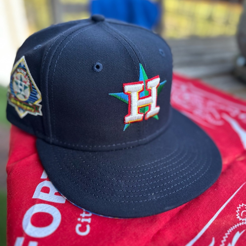 59Fifty Houston Astros State Tartan Fitted Baseball Cap. Size 7 1/8